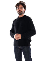 Edwin Dun Textured Sweater Black - Herren-Strickpullover Schwarz Herren EDWIN