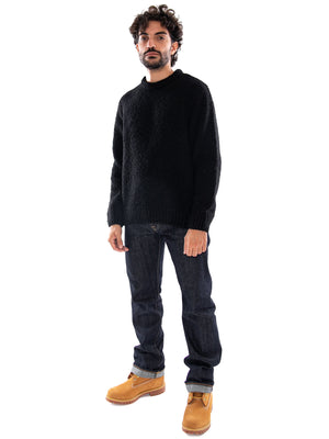 Edwin Dun Textured Sweater Black - Maglione Uomo Nero I034134 89,67 EDWIN 