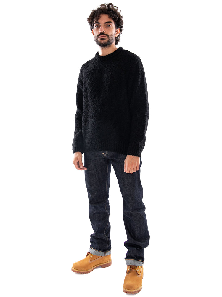 Edwin Dun Textured Sweater Black - Maglione Uomo Nero I034134 89,67 EDWIN 