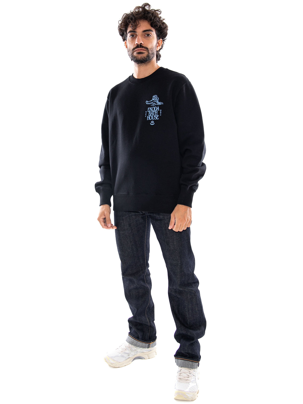Edwin Ekoda Bath House Sweat Black - Felpa Uomo Nera I037413 89,67 EDWIN 