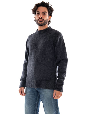 Elvine Assar_Ms Knit Grey Melange - Maglione Uomo Grigio Mélange 331707 212 ELVINE 