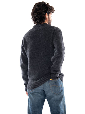 Elvine Assar_Ms Knit Grey Melange - Maglione Uomo Grigio Mélange 331707 212 ELVINE 