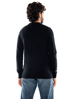 Farah Maidstone Crew Sweater Black - Maglione Girocollo Uomo Nero F4GFF060 BLK FARAH 