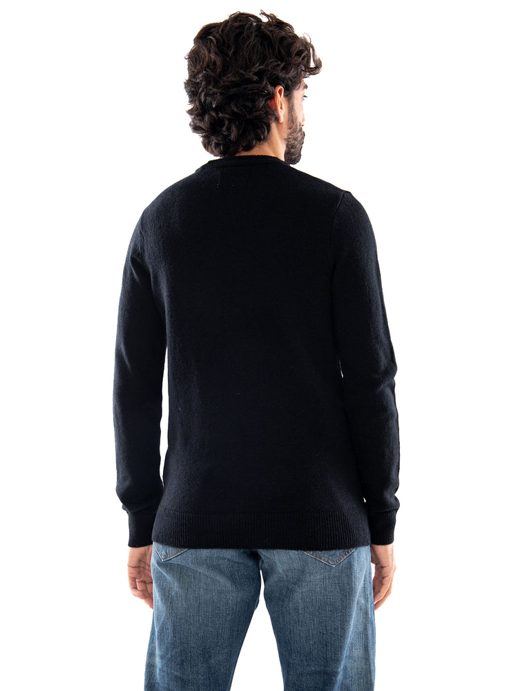 Farah Maidstone Crew Sweater Black - Maglione Girocollo Uomo Nero F4GFF060 BLK FARAH 