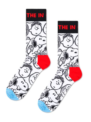 Happy Socks Peanuts The In Crowd Sock White - Calzini Multicolore P006669 WHITE HAPPY SOCKS 