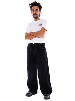 DENIM PANTS BREEZE CLUB BLACK - Pantaloni Uomo Neri AT006 K002 KAOTIKO 