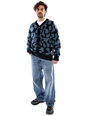 CHAQUETA ASAKUSA BLACK JACQUARD - Cardigan con Bottoni Uomo Multicolore AT009 1910 KAOTIKO 