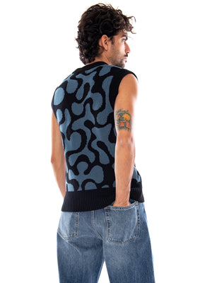 BAD ROMANCE JACQUARD VEST - GILET UOMO MULTICOLORE AT010 1910 KAOTIKO 