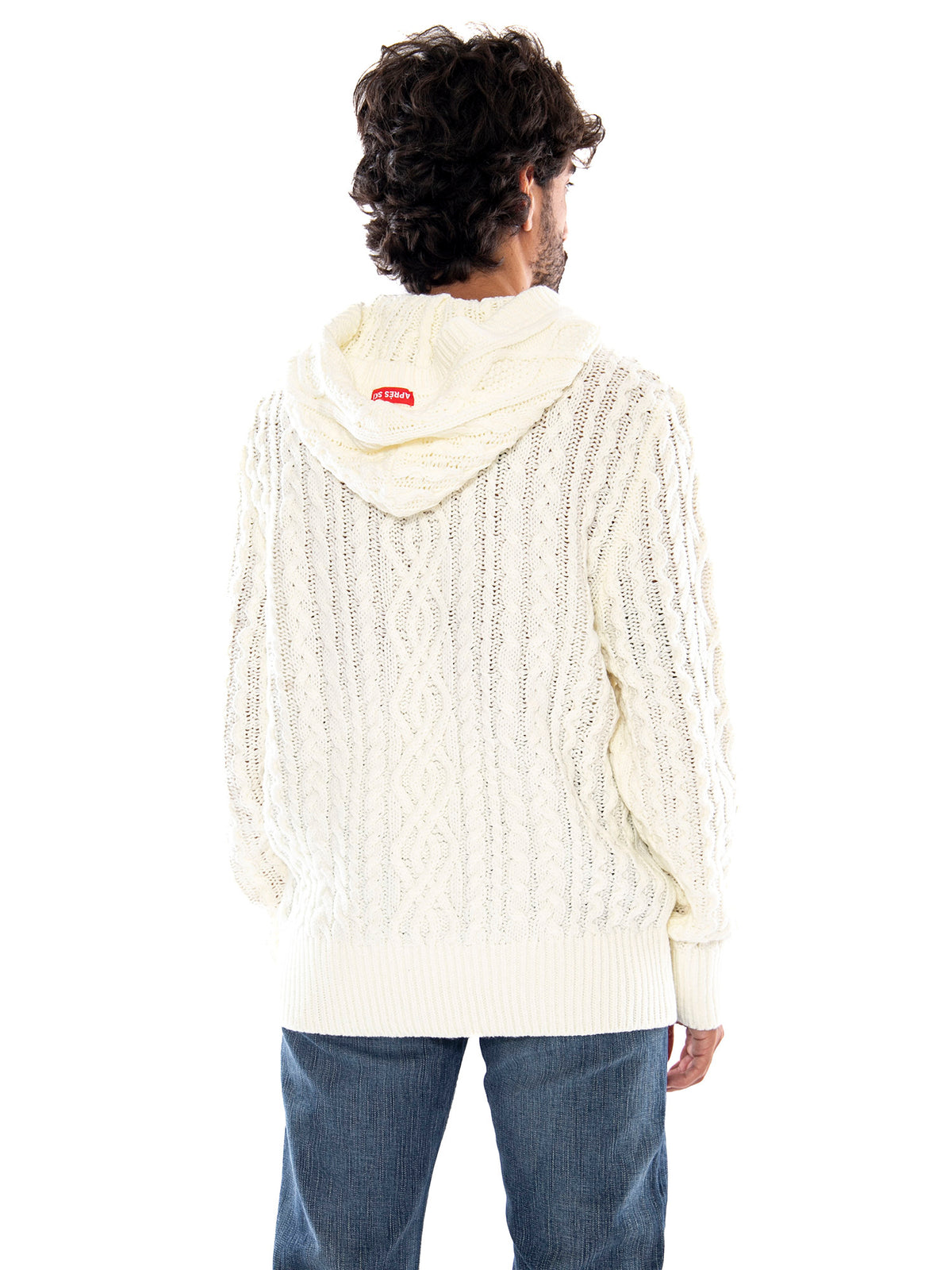Kaotiko Après Ski Hooded Sweater Ivory - Felpa Uomo con Cappuccio Avorio AT018 1910 KAOTIKO 