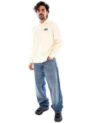 CREW ZIPPER BUCOLIC WHISPERS IVORY - Polo Maniche Lunghe Uomo Crema AT030 G002 KAOTIKO 