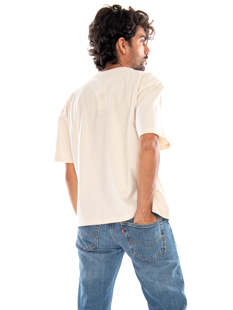 S/S Regular Garden Organic Cotton Ivory - Maglietta Girocollo Uomo Panna<BR/><BR/> AT035 G002 KAOTIKO 