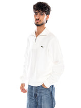 SWEATSHIRT WHITE - Zip-Sweatshirt mit Kragen und kurzer Reißverschluss Herren Weiß Herren LACOSTE