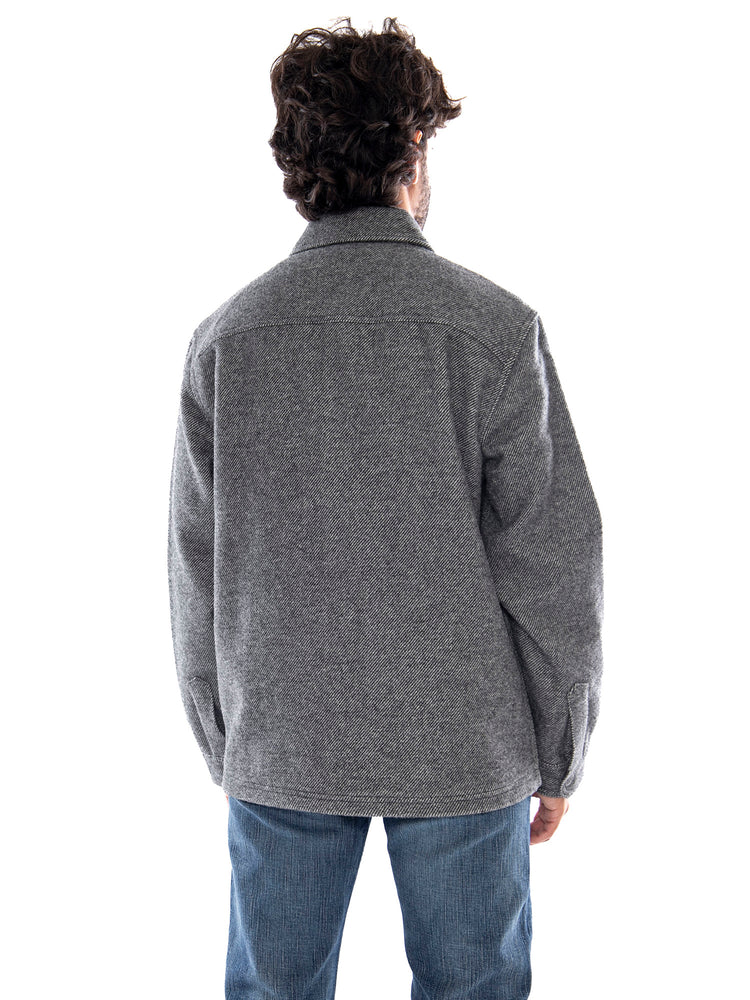 Lee Wool Overshirt Heather Grey - Camicia Overshirt Uomo Grigio Mélange 112386433 GRY LEE 