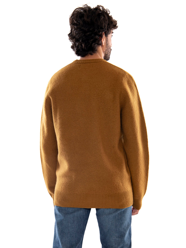 Lee Boiled Wool Sweater Dark Beige - Maglia Uomo Beige Scuro in Lana 112386616 BGE LEE 