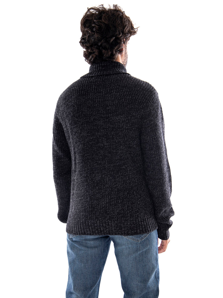 Lee Mock Neck Zip Black Gel Leather - Giacca Uomo Nera Effetto Pelle 112386618 BLK LEE 