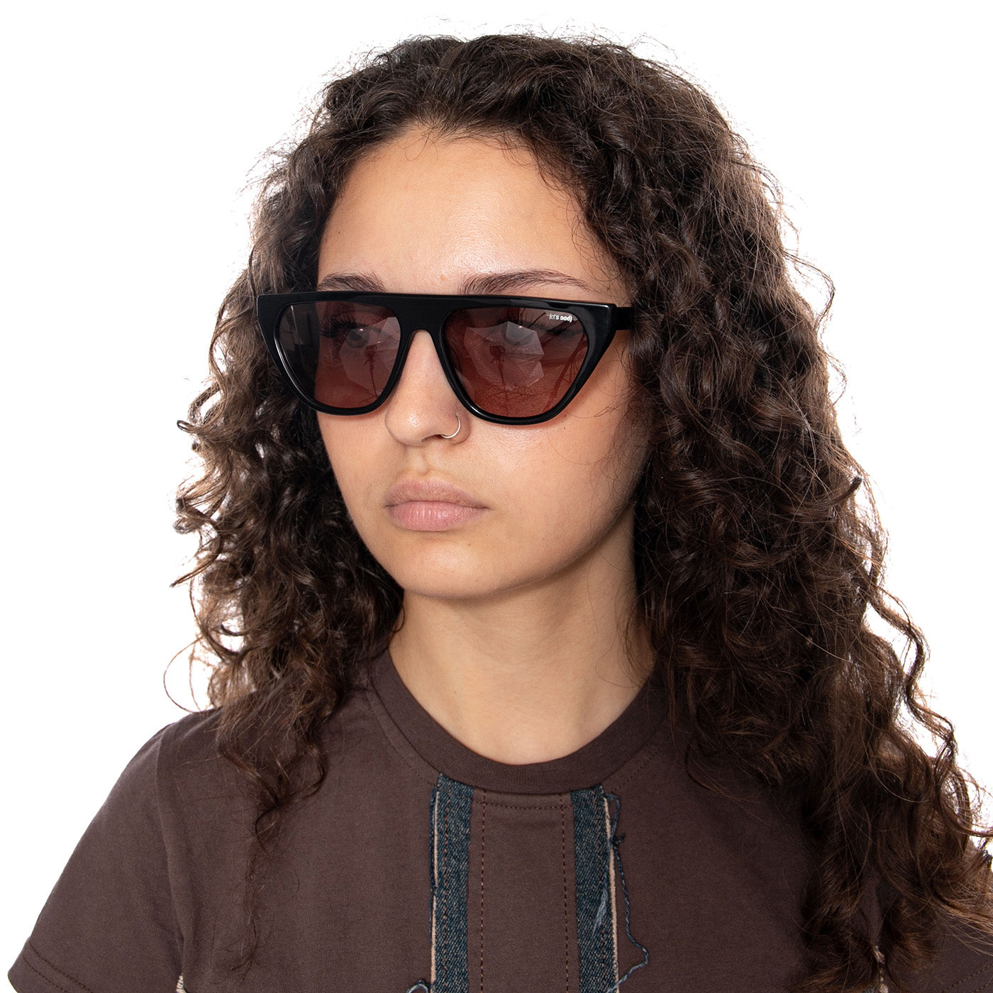 YC 29040 BLACK / WINE - Occhiali da Sole Neri 29040 165 LET'S SEE 