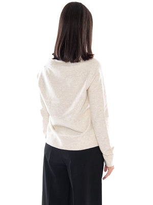 Levi's Super Soft Vneck Pullover Oatmeal Heather - Maglia Donna Beige 0046F 0012 LEVIS 