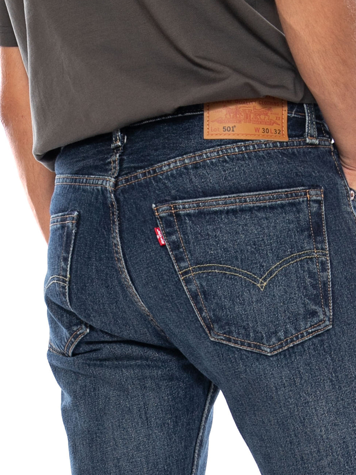 LEVI'S 501® ORIGINAL FOUND IN CAVE SELV DARK INDIGO - Pantaloni Denim Jeans Uomo Blu 00501 3895 LEVIS 