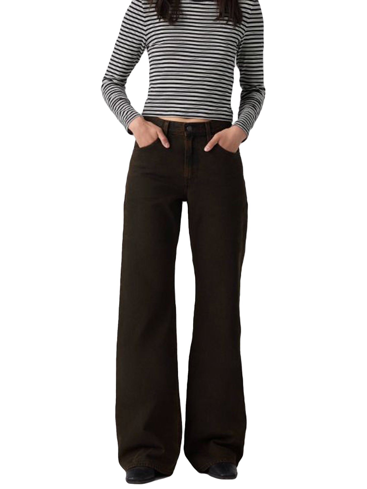 LOOSE BOOT OVER A CUP PSK - Pantaloni Denim Jeans Donna Marroni 005DO 0031 LEVIS 