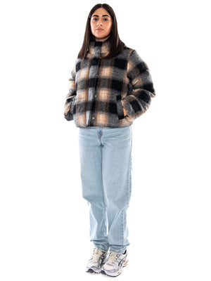 Levi's Brynn Crop Puffer Novelty Tessa Shadow Plaid Anthracite Night - Giubbotto Donna Multicolore 006RY 0002 LEVIS 