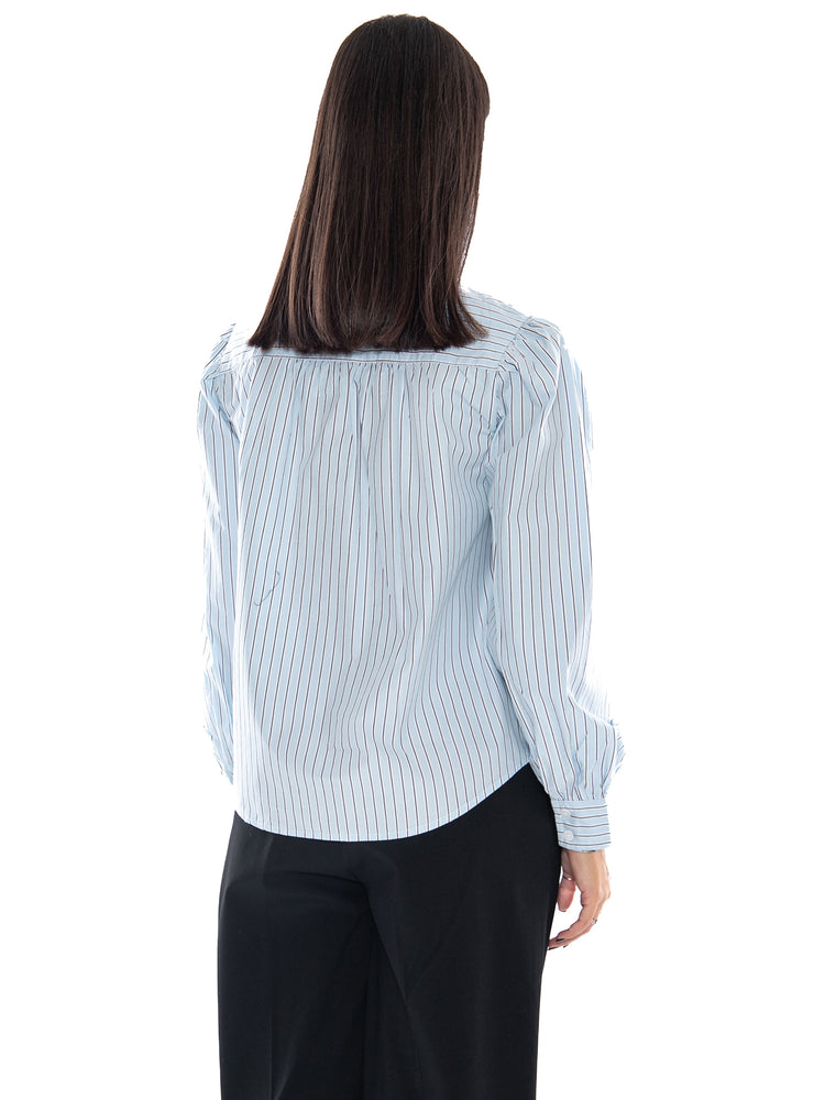Levi's Judice Western Shirt Sherman Stripe Angel Light Indigo - Camicia Donna Azzurra a Righe 007XN 0002 LEVIS 