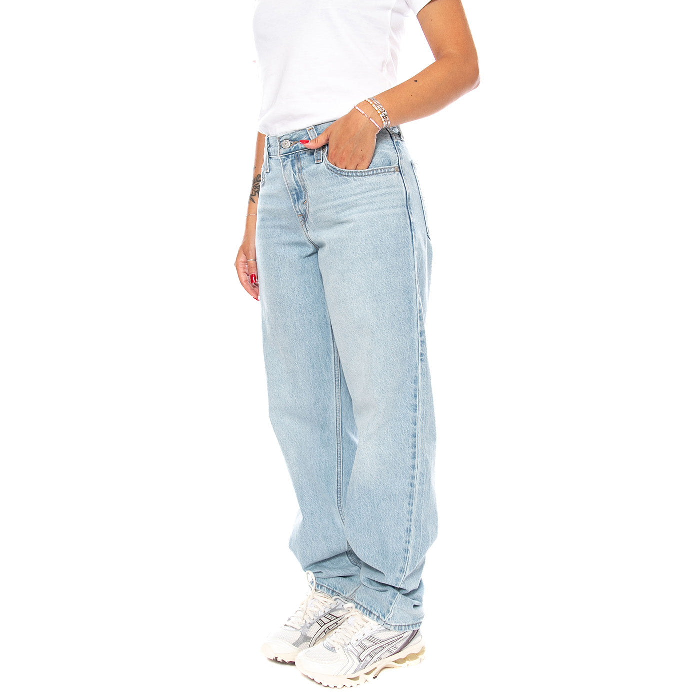 LOOSE TAPER H2'26 MESSAGE SENT MEDIUM WASH - Pantaloni Denim Jeans Donna Blu 0083N 0007 LEVIS 