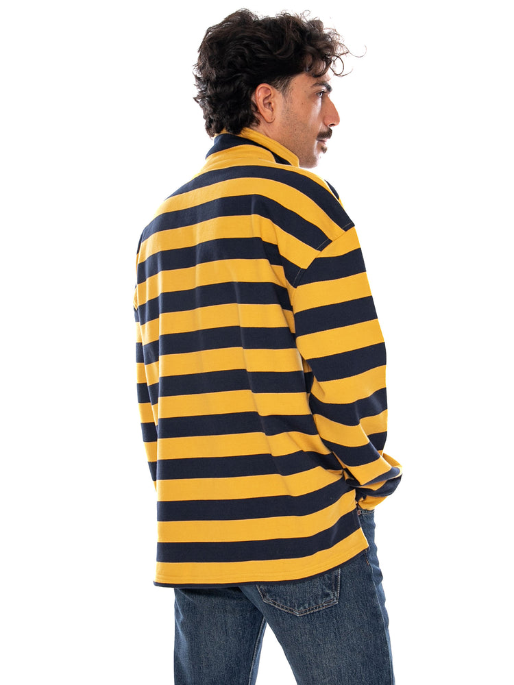 LEVI'S CAMERON QUARTER ZIP POLLARD STRIPE NAVY - Felpa Collo Alto e Zip a Mezzo Busto Uomo Multicolore 0083X 0004 LEVIS 