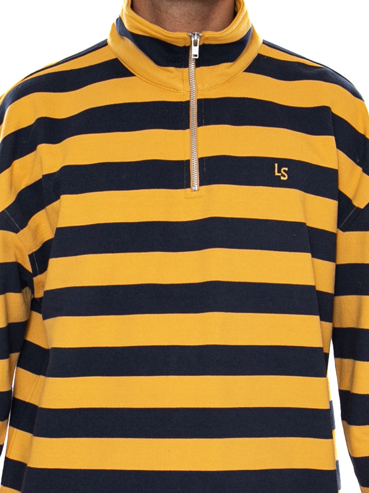 LEVI'S CAMERON QUARTER ZIP POLLARD STRIPE NAVY - Felpa Collo Alto e Zip a Mezzo Busto Uomo Multicolore 0083X 0004 LEVIS 