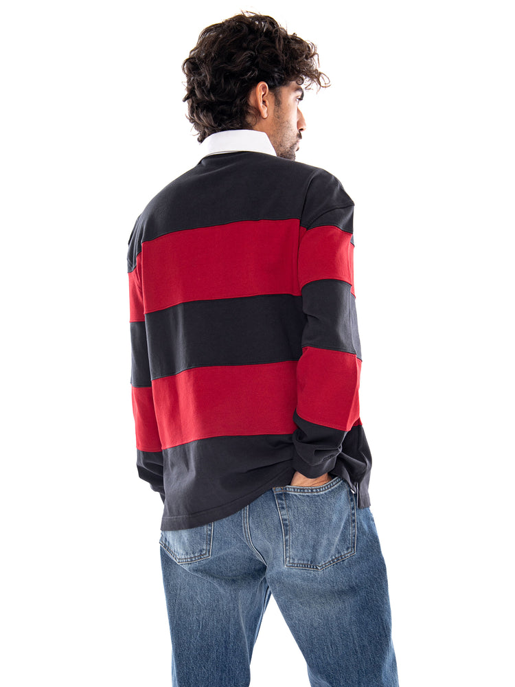 PIECED UNION RUGBY JESSE JET BLACK COLOR - Polo Maniche Lunghe Uomo Multicolore 0087B 0001 LEVIS 