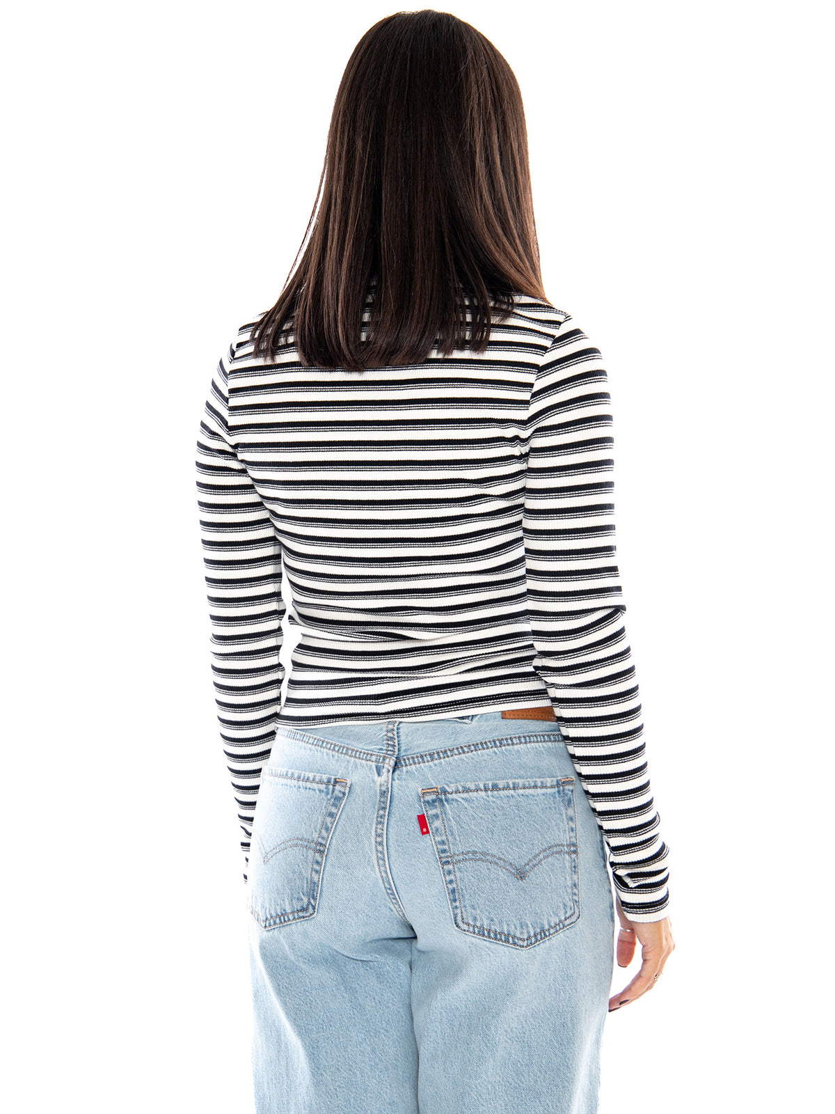 Levi's Rory LS Polo Gigi Stripe Anthracite Night - Polo Donna a Righe Antracite 0087H 0002 LEVIS 