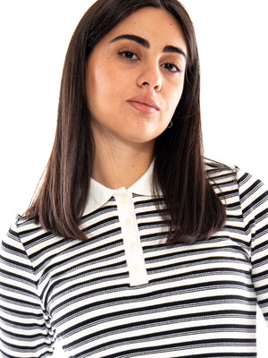 Levi's Rory LS Polo Gigi Stripe Anthracite Night - Polo Donna a Righe Antracite 0087H 0002 LEVIS 