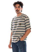 CARHARTT WIP SS WORKWEAR PKT TEE PORTER STRIPE MEDIUM - Maglietta Girocollo Uomo Multicolore  Uomo LEVIS