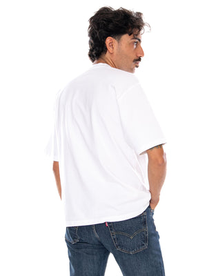 CARHARTT WIP SS WORKWEAR PKT TEE PORTER STRIPE MEDIUM WHITE - Maglietta Girocollo Uomo Bianca 008AB 0008 LEVIS 