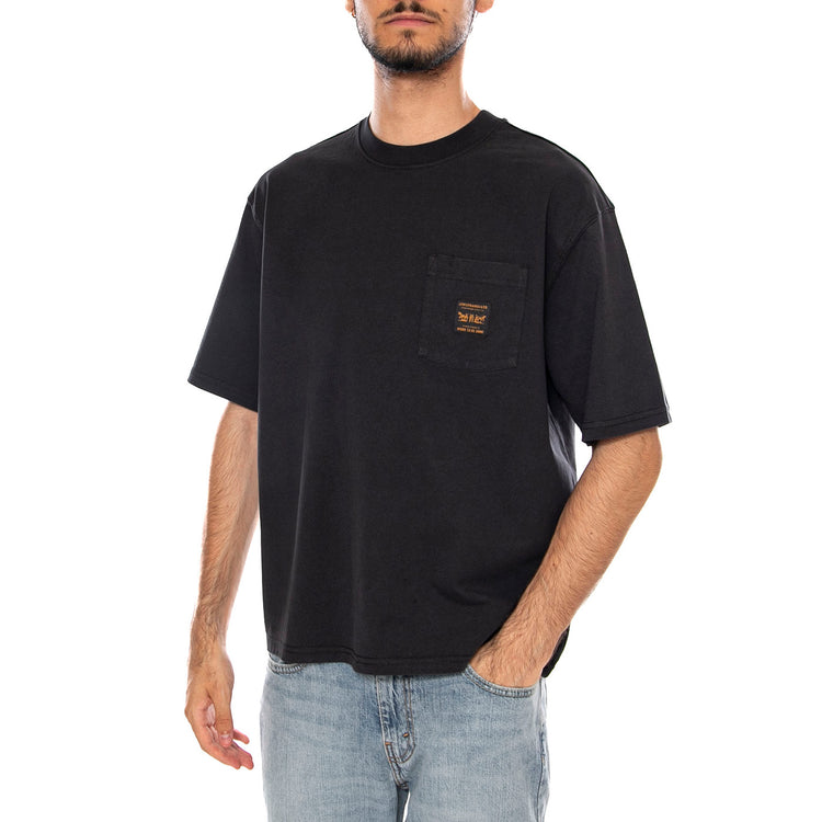 SS WORKWEAR PKT TEE PORTER STRIPE MEDIUM Black - Maglietta Girocollo Uomo Nera 008AB 0009 LEVIS 