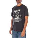 SS RELAXED FIT TEE ROLL MODELS WHITE PLU - Maglietta Girocollo Uomo Nera  Uomo LEVIS
