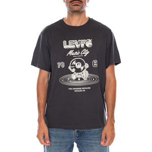 SS RELAXED FIT TEE ROLL MODELS WHITE PLU - Maglietta Girocollo Uomo Nera 16143 2615 LEVIS 