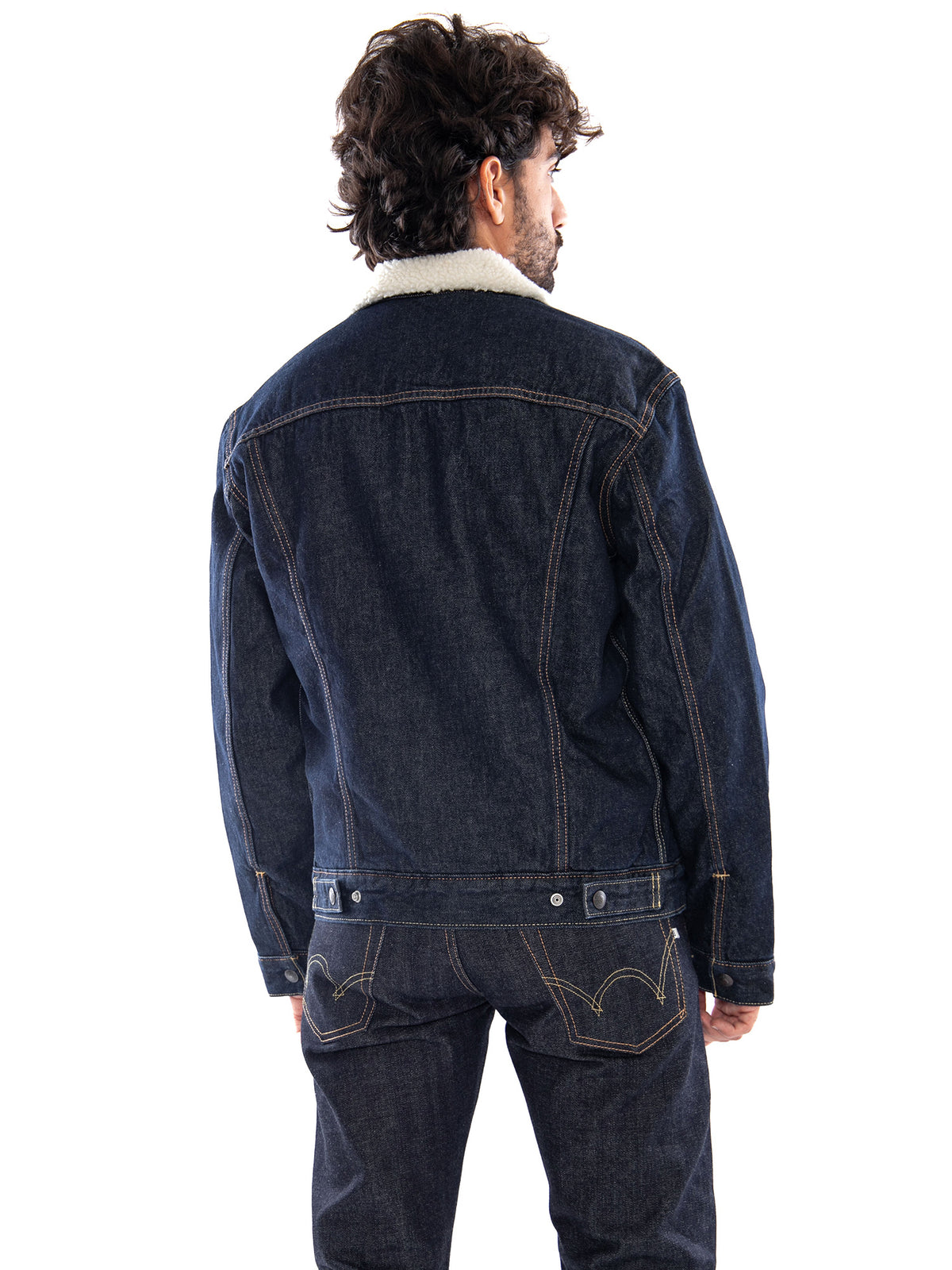 Levi's Type 3 Sherpa Trucker Give It A Rinse SH Blue - Giacca Uomo Blu<BR/><BR/> 16365 0271 LEVIS 