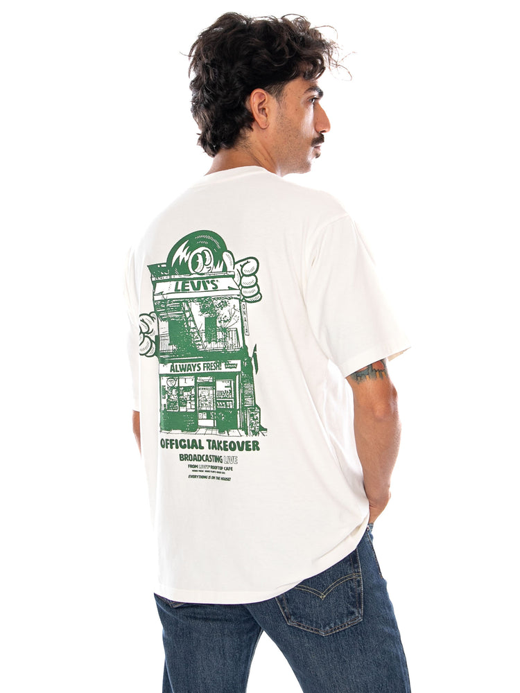 LEVI'S VINTAGE FIT GRAPHIC TEE LEGENDARY HORSE TAN - Maglietta Girocollo Uomo Beige 87373 0455 LEVIS 