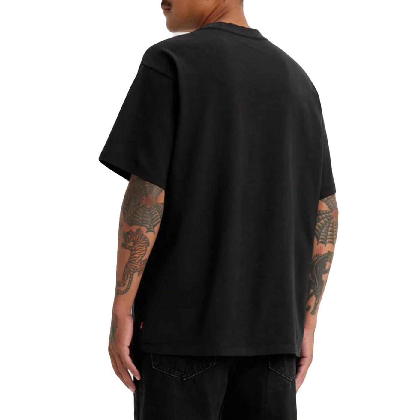 RED TAB VINTAGE TEE MINERAL BLACK GARMENT - Maglietta Girocollo Uomo Nera A0637 0001 LEVIS 