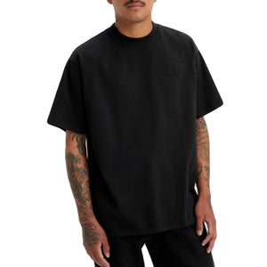 RED TAB VINTAGE TEE MINERAL BLACK GARMENT - Maglietta Girocollo Uomo Nera A0637 0001 LEVIS 