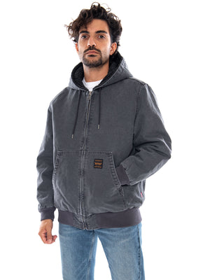 POTRERO DENIM HOODY DUO FADE PERISCOPE S GREY - Giacca con Zip e Cappuccio Uomo Grigia A3222 0022 LEVIS 