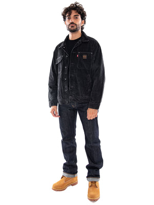 Levi's Sunrise Trucker Desert Palm Corduroy Black - Giacca Uomo Nera<BR/><BR/> A4820 0029 LEVIS 