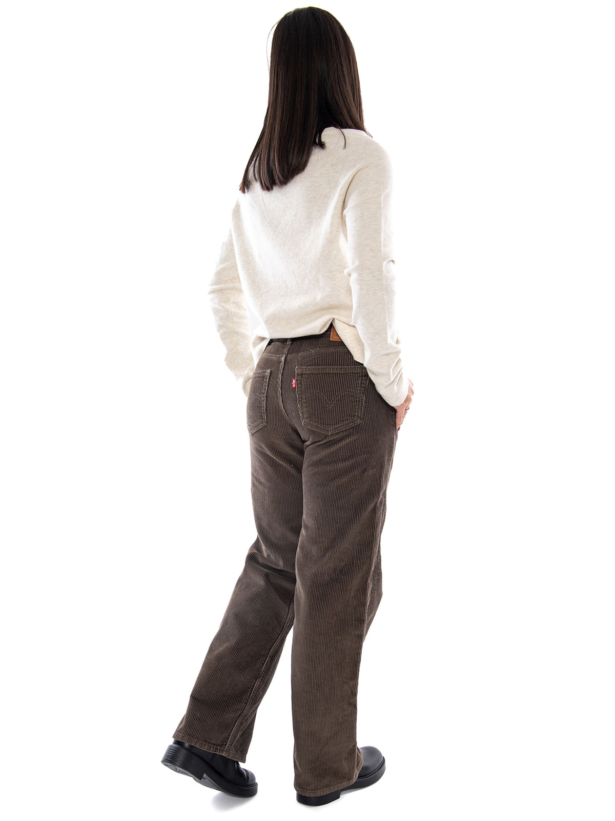 Levi's Low Loose Canteen Corduroy Brown - Pantaloni Donna Marroni in Velluto a Coste A5566 0076 LEVIS 