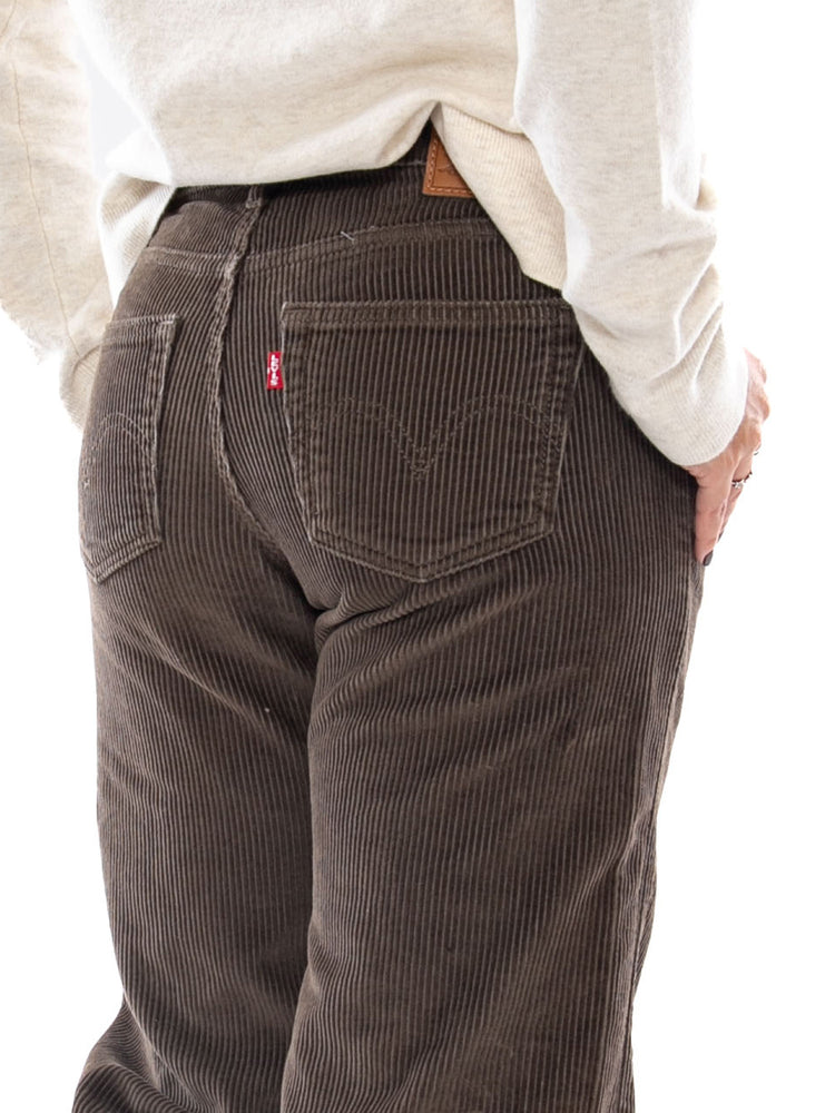 Levi's Low Loose Canteen Corduroy Brown - Pantaloni Donna Marroni in Velluto a Coste A5566 0076 LEVIS 