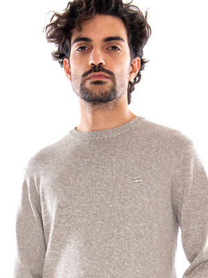 LIGHTWEIGHT HM SWEATER BEIGE - Maglietta Girocollo Maniche Lunghe Uomo Beige A7207 0048 LEVIS 