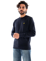 Lyle & Scott Crew Neck Brushback Sweatshirt Dark Navy - Felpa Girocollo Uomo Blu Navy  Uomo LYLE & SCOTT