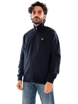 Lyle & Scott  Brushback Full Zip Dark Navy - Felpa con Zip Uomo Blu  Uomo LYLE & SCOTT