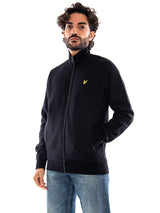 Lyle & Scott Brushback Full Zip Jet Black - Felpa Uomo con Zip Intera Nera  Uomo LYLE & SCOTT