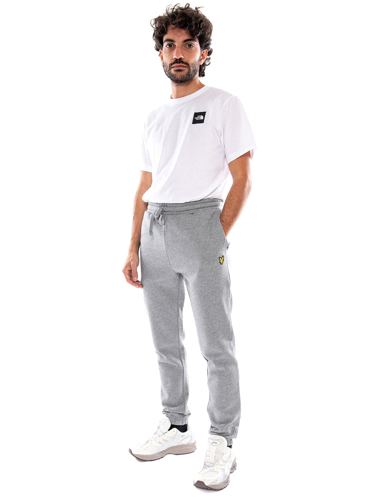 Lyle & Scott Slim Brush Back Sweatpant Mid Grey Marl - Pantaloni Tuta Uomo Grigio Mélange ML2150V T28 LYLE & SCOTT 
