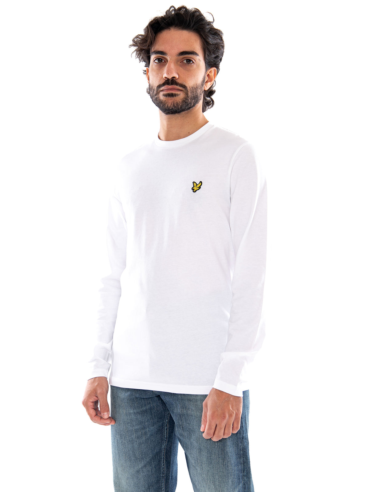 Lyle & Scott Plain L/S T-Shirt White - Maglietta Uomo a Maniche Lunghe Bianca TS512VOG 626 LYLE & SCOTT 
